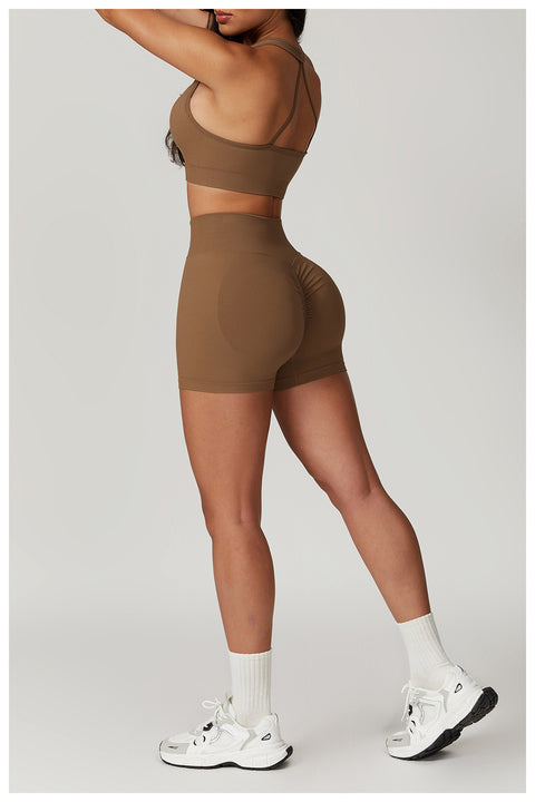 Peach Scrunch Seamless Shorts